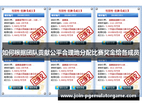 如何根据团队贡献公平合理地分配比赛奖金给各成员