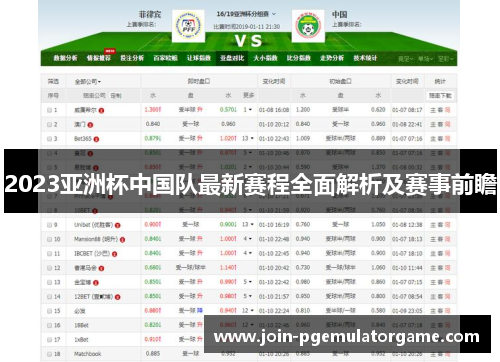 2023亚洲杯中国队最新赛程全面解析及赛事前瞻 2023亚洲杯中国队最新赛程全面解析及赛事前瞻
